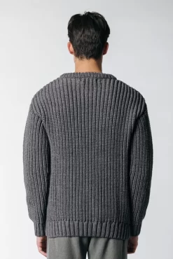 Dean Rib Knit Sweat | Dark Grey | Colourful Rebel Best Sale