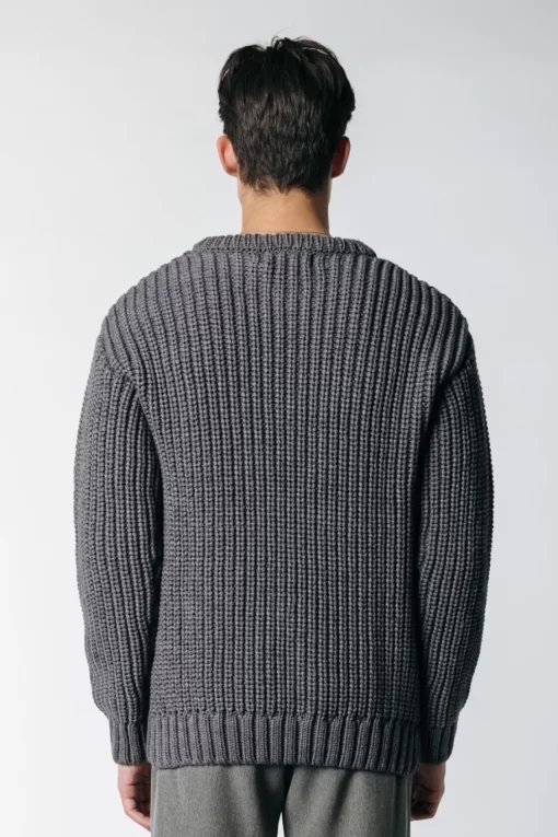 Dean Rib Knit Sweat | Dark Grey | Colourful Rebel Best Sale