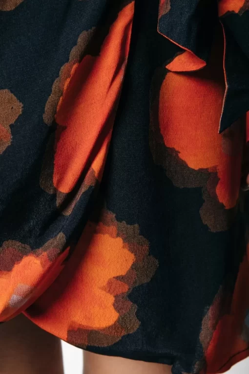 Dorin Wrap Dress | Mandarin Orange | Colourful Rebel Best