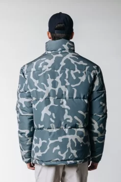 Finch Clean Camo Puffer Jacket | Dark Grey | Colourful Rebel New