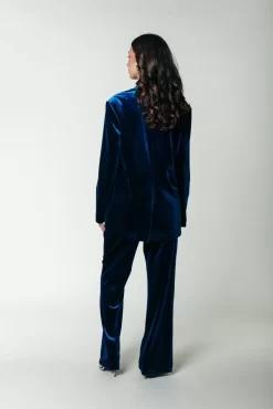 Hape Velvet Slouchy Blazer | Vibrant Blue | Colourful Rebel New