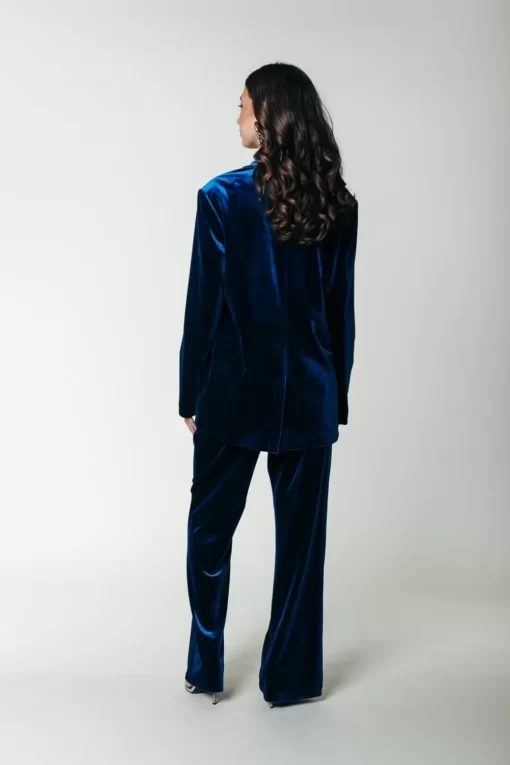 Hape Velvet Slouchy Blazer | Vibrant Blue | Colourful Rebel New