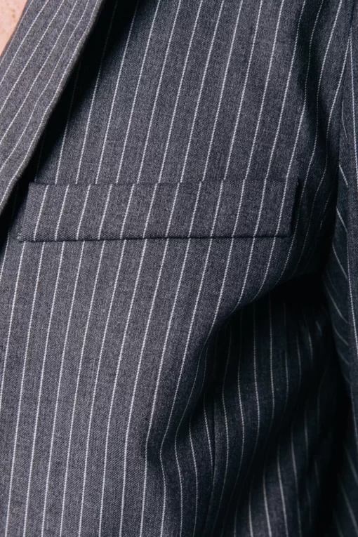 Jesra Stripe Blazer | Dark Grey | Colourful Rebel Flash Sale