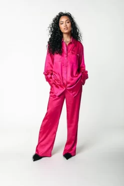 Jiby Satin Pants | Fuchsia | Colourful Rebel Best