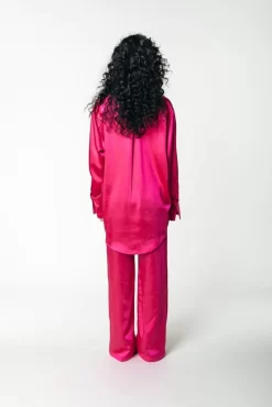 Jiby Satin Pants | Fuchsia | Colourful Rebel Best