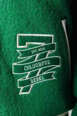 Joan Baseball Bomber Jacket | Deep Green | Colourful Rebel Cheap