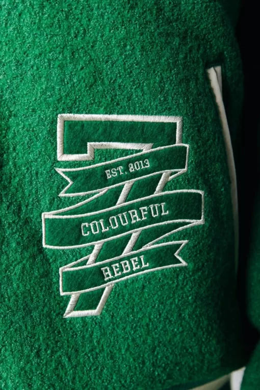 Joan Baseball Bomber Jacket | Deep Green | Colourful Rebel Cheap