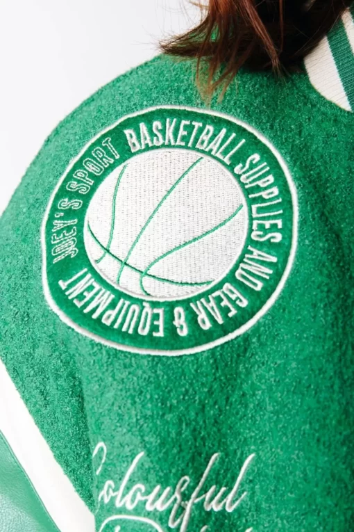 Joan Baseball Bomber Jacket | Deep Green | Colourful Rebel Cheap