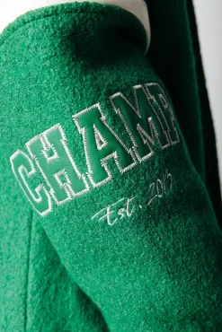 Joan Baseball Bomber Jacket | Deep Green | Colourful Rebel Cheap