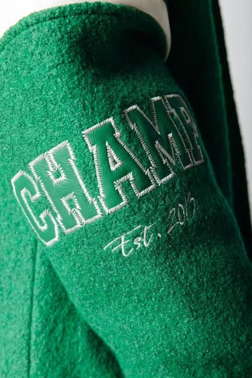 Joan Baseball Bomber Jacket | Deep Green | Colourful Rebel Cheap
