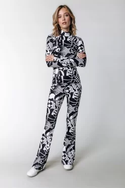 Letter Flare | Black/White | Colourful Rebel Flash Sale