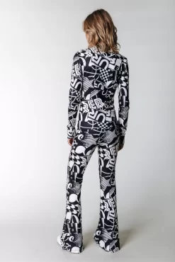 Letter Flare | Black/White | Colourful Rebel Flash Sale