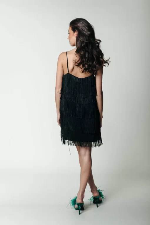 Meriah Fringe Strap Dress | Black | Colourful Rebel Best Sale