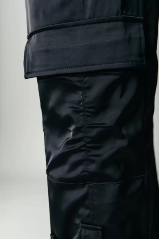 Moira Satin Worker Pants | Black | Colourful Rebel Flash Sale