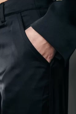 Moira Satin Worker Pants | Black | Colourful Rebel Flash Sale
