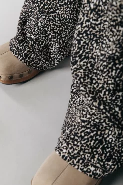 Nadine Leopard Flare Pants | Sand | Colourful Rebel Discount