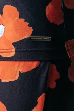 Neyo Flower Peached Turtleneck Top | Mandarin Orange | Colourful Rebel Cheap