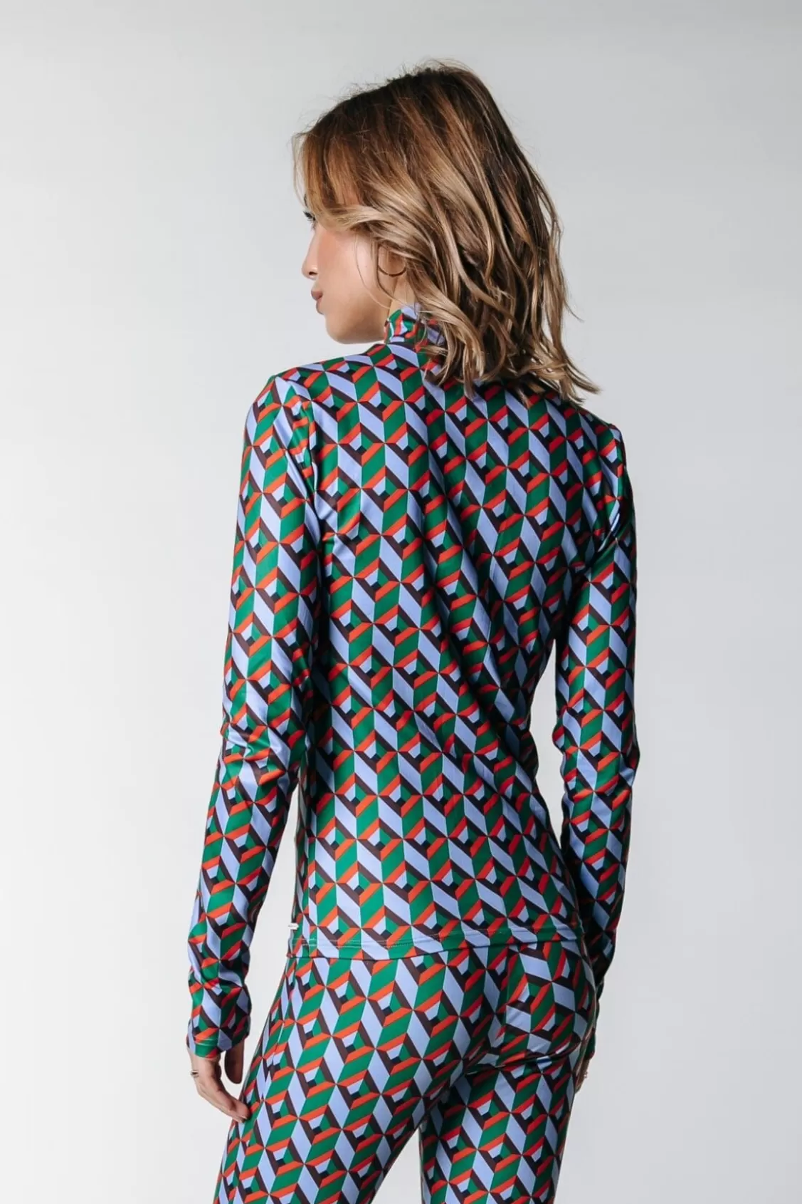 Neyo Graphic Peached Turtleneck Top | Multicolor | Colourful Rebel Flash Sale