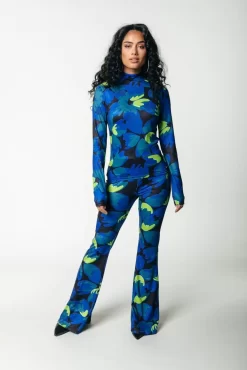 Neyo Moved Flower Top | Vibrant Blue | Colourful Rebel Best Sale