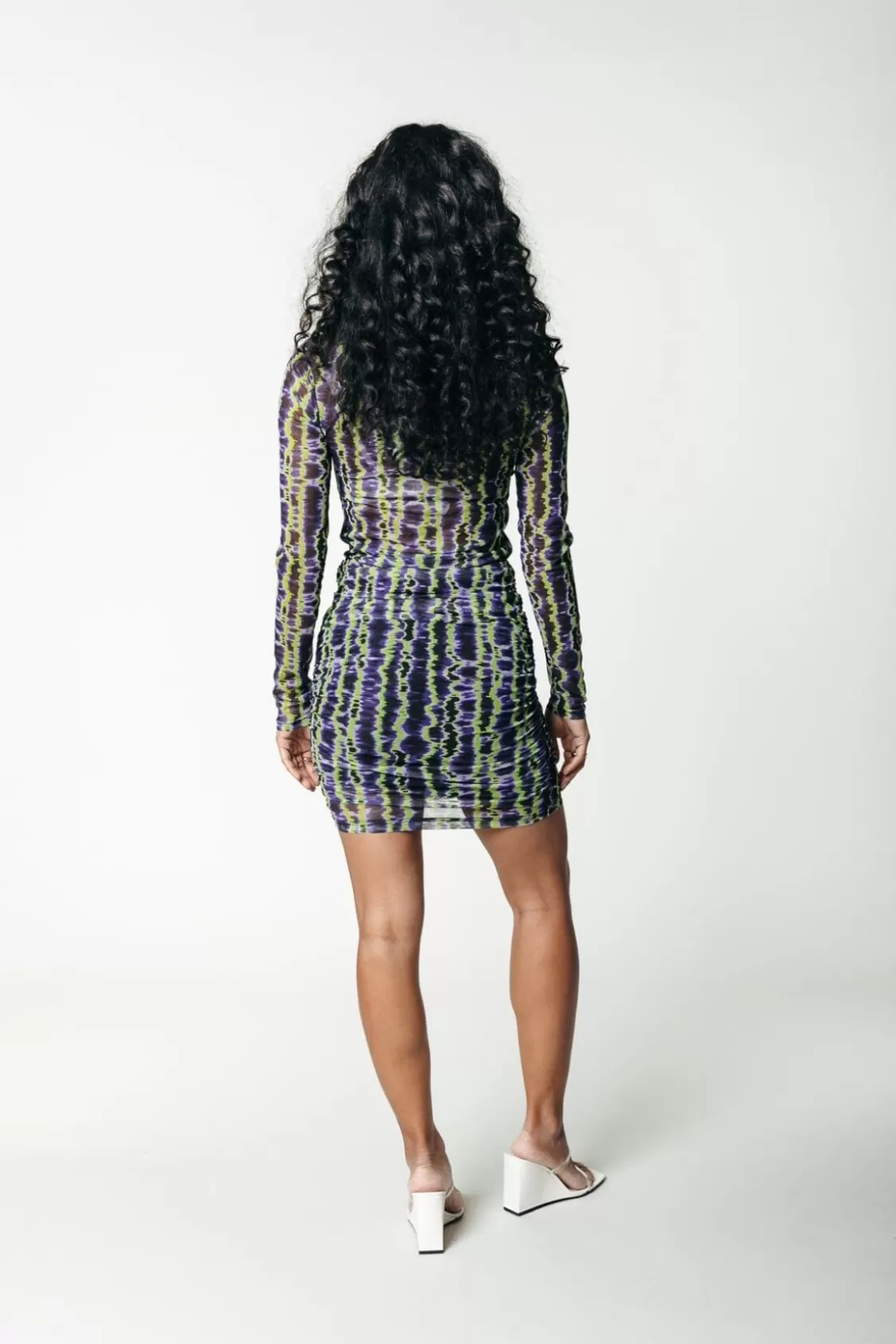 Neyo Tie Dye Stripes Mesh Top | Multicolor | Colourful Rebel Outlet