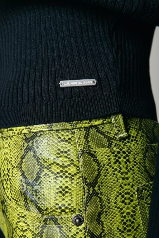 Nori Knit Polo | Black | Colourful Rebel Flash Sale