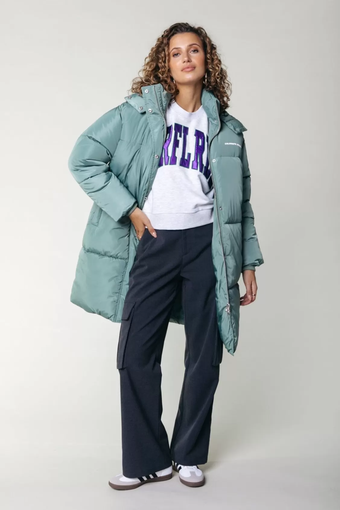 North Long Puffer | Vintage Green | Colourful Rebel Store