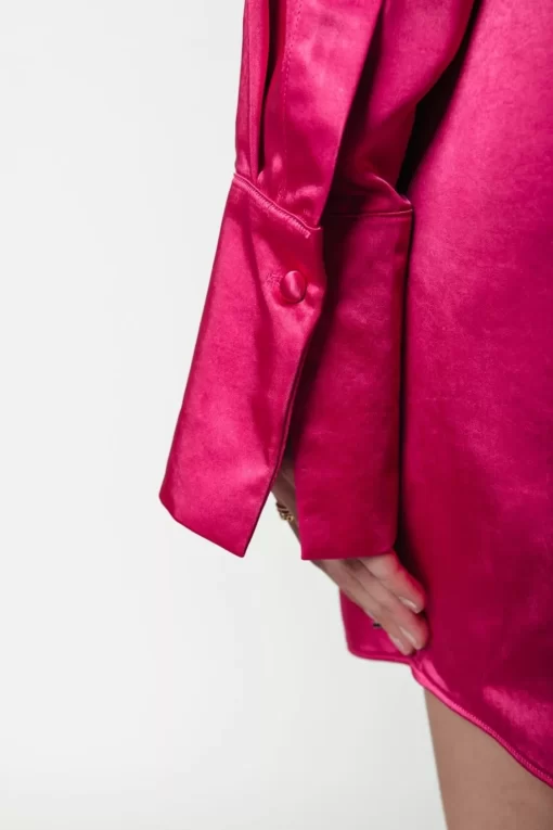 Runa Satin Mini Dress | Fuchsia | Colourful Rebel Sale