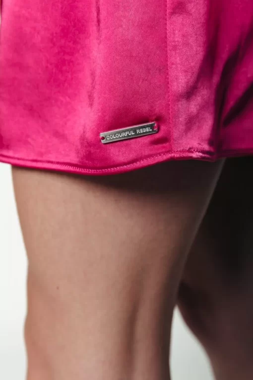 Runa Satin Mini Dress | Fuchsia | Colourful Rebel Sale