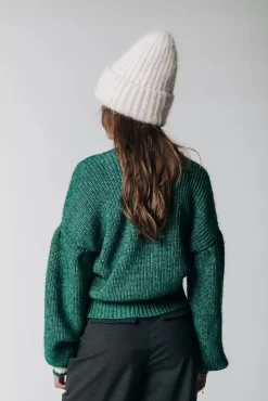 Shara Cr Patch Knitted Cardigan | Deep Green | Colourful Rebel Best Sale
