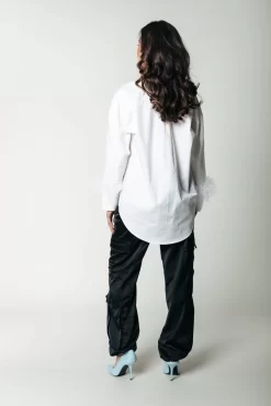 Talia Feather Blouse | Off White | Colourful Rebel Discount