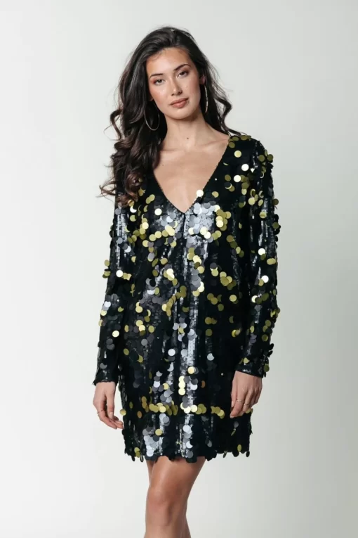 Tina Sequins Straight Dress | Lime | Colourful Rebel New