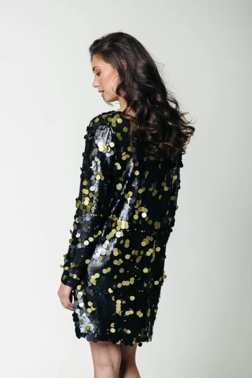 Tina Sequins Straight Dress | Lime | Colourful Rebel New