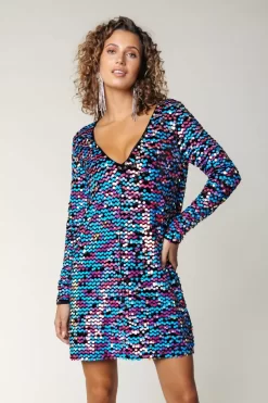 Tina Sequins Straight Dress | Medium Pink | Colourful Rebel Best Sale