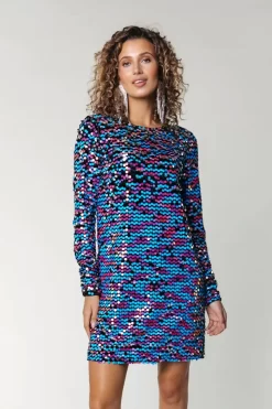 Tina Sequins Straight Dress | Medium Pink | Colourful Rebel Best Sale